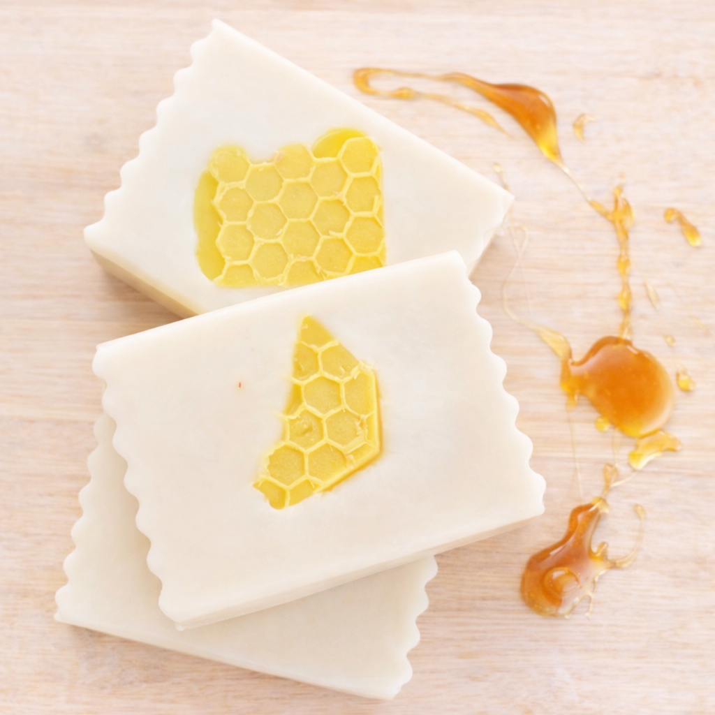 Honey bee Oatmeal Soap - Unscented Shea Butter Bar Hand & Body Soap
