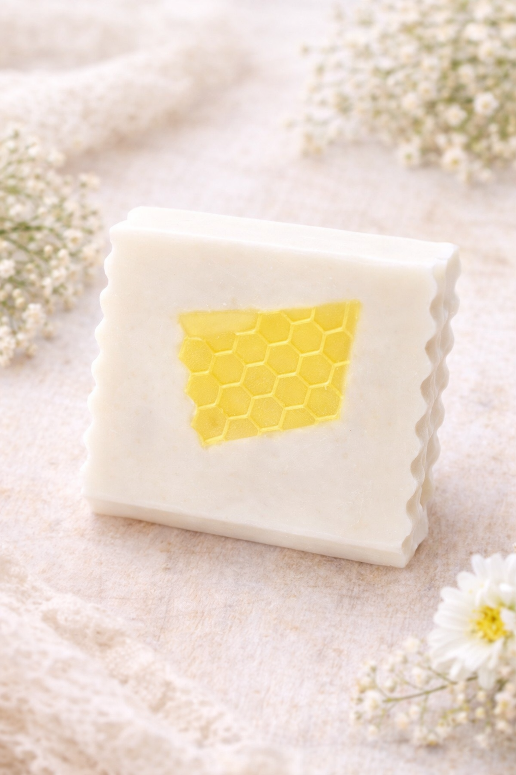 Honey bee Oatmeal Soap - Unscented Shea Butter Bar Hand & Body Soap